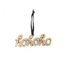 Housevitamin Xmas hangers HOHOHO - Gold - Set of 2 - 8x0,5x5cm