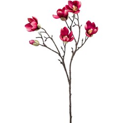 Emerald Kunstbloem Magnolia tak - 65 cm - dieproze - Kunst zijdebloemen - Kunstbloemen