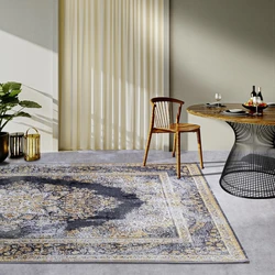 Villeroy & Boch - Binnen- En Buitenkleed - Klassiek Martha - Antraciet / Goud - 120 X 180 CM