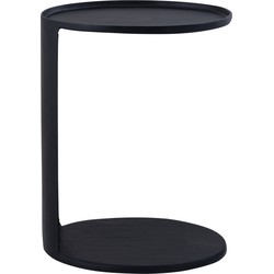 PTMD Kylian Black casted alu simple sidetable oval