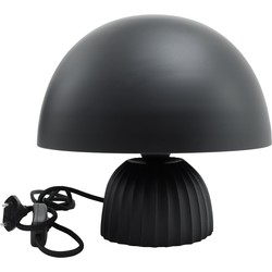 PTMD Seventies Black iron table lamp alu top S