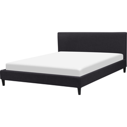 Beliani FITOU - Tweepersoonsbed-Zwart-Polyester