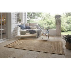 Jute look vloerkleed - Binnen en buitenkleed - Limonera Kader - Beige / Bruin - 120x170 cm