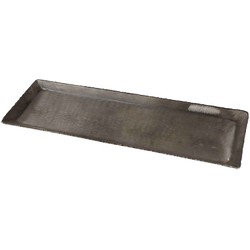 PTMD Pearce Rechthoekig Plateau - 65 x 20 x 3 cm - Aluminium - Zilver