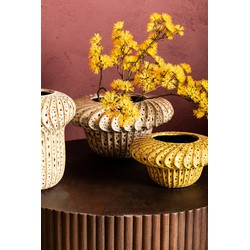 PTMD Bloempot Sindi - 25x25x30 cm - Keramiek - Geel