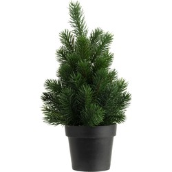 Kunstboom/kunst kerstboom groen 22 cm - Kunstkerstboom
