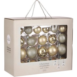 House of Seasons Kerstballen Set - 42 Stuks - Ø7 cm - Glas - Champagne