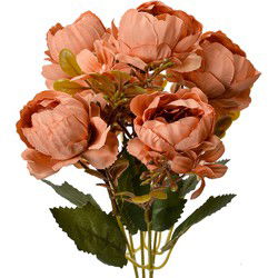 Clayre & Eef Kunstbloem Oranje Kunststof