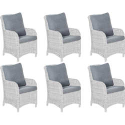 CASCAIS - Tuinkussenhoezen set 6 - Grijs - Polyester