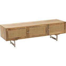 J-line - Tv Stand Rattan Mangohout Naturel - 120x43x49cm