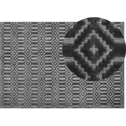 ADATEPE - Laagpolig vloerkleed - Donkergrijs - 160 x 230 cm - Viscose