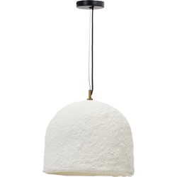 Kave Home - Plafondlamp Sineu van wit papier-maché Ø 34,5 cm