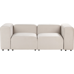 FALSTERBO - Modulaire tweezitsbank - Beige - Fluweel