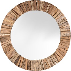 D - Livingfurn - Spiegels Dakota Mirror - 40x40x4 - Riverwood