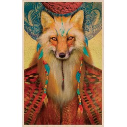 Timbergram Houten Poster 29,7x42 cm - Wise Fox