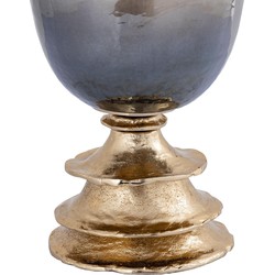 PTMD Windlicht Cevar - 21x21x44 cm - Glas - Champagne