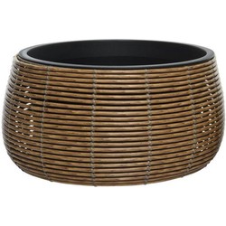 Pot polyrattan d48 h24 cm bruin