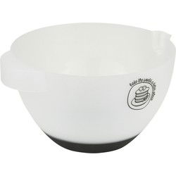 Beslagkom - wit/zwart - 3 liter - 27 cm - kunststof - mengkom - Mengkommen