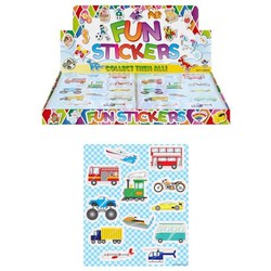 120 Stuks - Fun Stickers - Model: Voertuigen - Uitdeelcadeautjes - Sticker Auto's - Uitdeel Traktatie voor kinderen