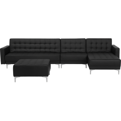 Beliani ABERDEEN - Modulaire Sofa-Zwart-Kunstleer