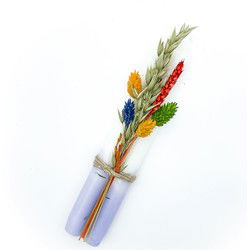 DIP DYE met droogbloemen - lila