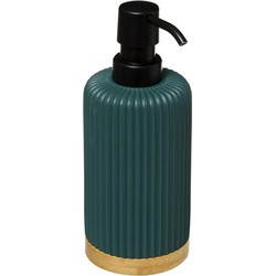 Zeeppompje/zeepdispenser van kunststeen - groen - 270 ml - Zeeppompjes