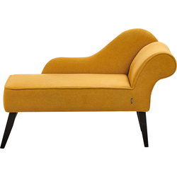 Beliani BIARRITZ - Chaise longue-Geel-Polyester