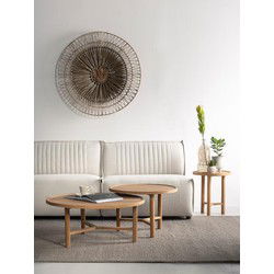 MUST Living Wall Deco Camellia,Ø92x9 cm, abaca and mendong