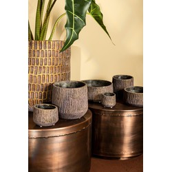 PTMD Holden Bloempot - 30x30x15 cm - Cement - Paars