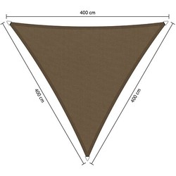 Shadow Comfort waterafstotend driehoek 4x4x4m Taupe