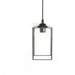 Housevitamin Hanglamp - Zwart- Metaal/Glas - 12x20cm