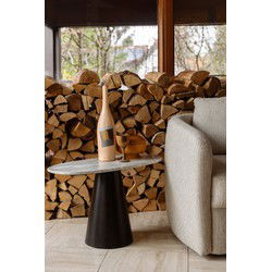 Dutchbone Jared Salontafel Ovaal Marmer Grijs/ Zwart 