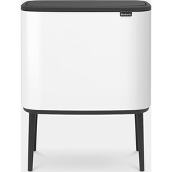 Bo Touch Bin, met 2 binnenemmers, 11 + 23 liter - White