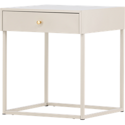 Lewis metalen nachtkastje beige - 43 x 41 cm