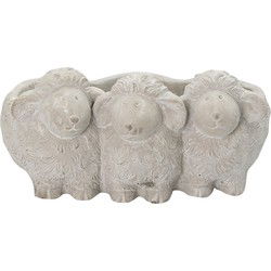 Clayre & Eef Bloempot Schaap Grijs Steen