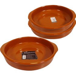 Set van 3x stuks tapas borden/ovenschalen Alicante met handvatten 26 en 20 cm - Snack en tapasschalen