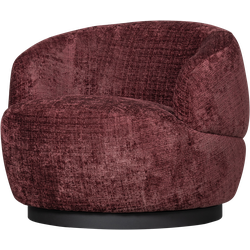 BePureHome Woolly Draaifauteuil - Polyester - Aubergine - 71x84x88