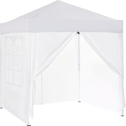 4goodz Partytent 2x2 m - Opvouwbaar met 4 Zijwanden - Wit