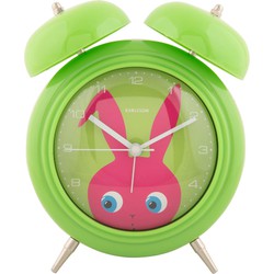 Wekker Peekaboo Bunny - Groen - 15.2x6.5x18.2cm