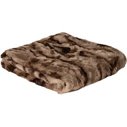 PTMD Clarisse Brown artificial fur plaid rectangle S