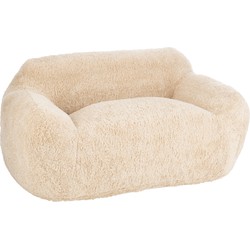 J-line - Fauteuil Shearl Polyester Creme Large - 152x110x81cm