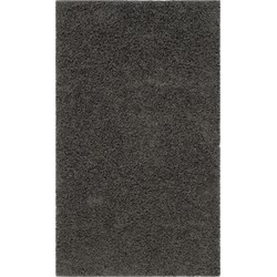 Safavieh Shaggy Indoor Woven Area Rug, Athens Shag Collection, SGA119, in Dark Grey, 122 X 183 cm