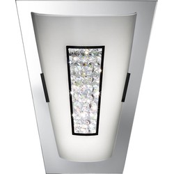 Landelijke Wandlamp - Bussandri Exclusive - Metaal - Landelijk - LED - L: 25cm - Voor Binnen - Woonkamer - Eetkamer - Zilver