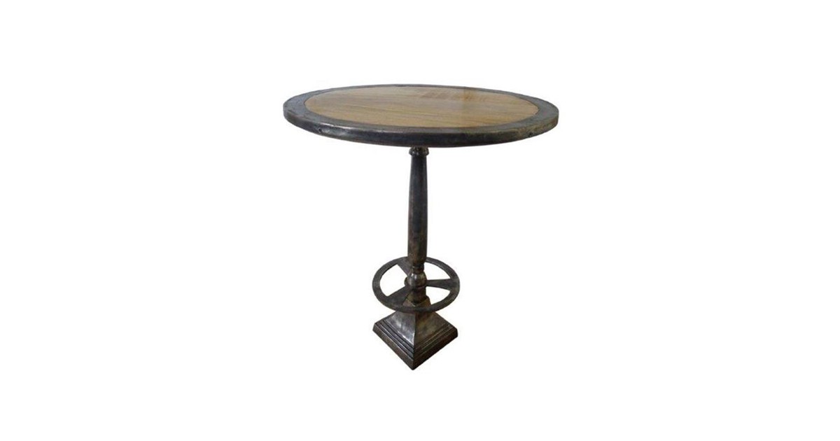 Deco. Round Table Silver Antiq/Naturel