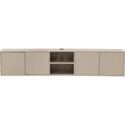 Tv-Meubel Taupe Mangohout - 4-Deurs - 200x30x40cm - Loiza