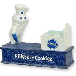 Gietijzeren mechanische spaarpot cookies deegjongen