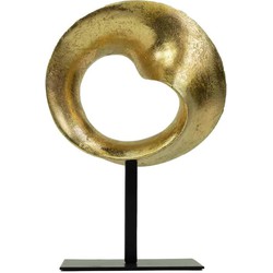 Liviza Ornament op voet goud - Kunsthars - Rond