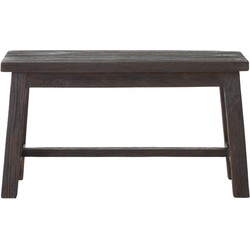 MUST Living Bench Trinity Brown,45x80x32 cm, brown recycled teakwood with natural cracks