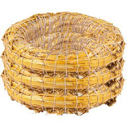 Rayher Decoratie krans van stro - 3x - 40 x 6,5 cm - DIY kransen maken - Kerstkransen