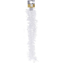 Witte folieslinger grof 180 cm - Kerstslingers